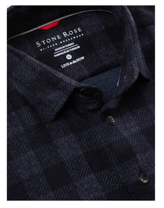 Stone Rose Ls Knit | Solid & Buffalo Check Jersey Fleece